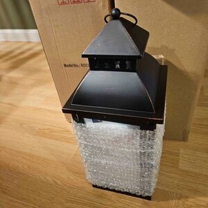 Set of 4 Elegant Black Lantern Home Accent